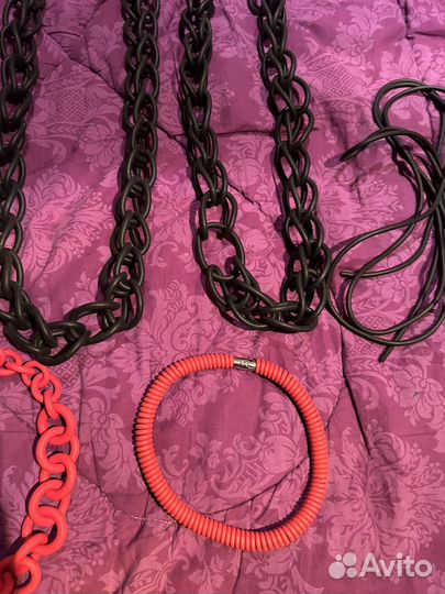 Колье цепь из резины