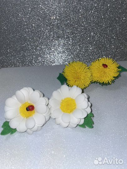 Резинка для волос Ромашка из фоамирана