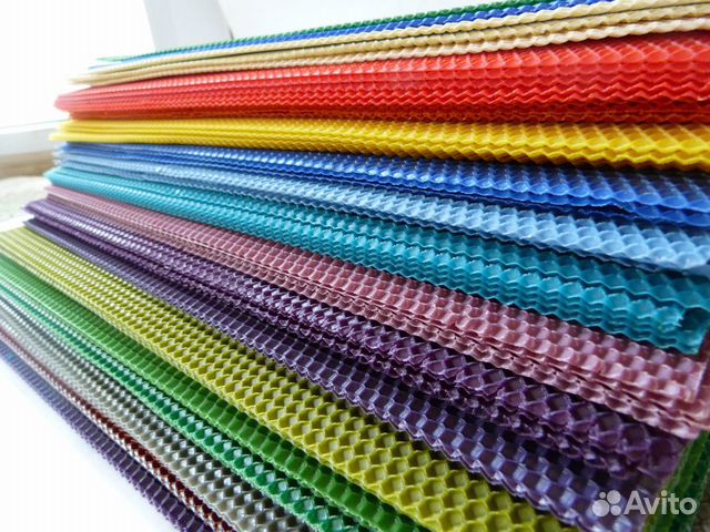 Новая цветная вощина для свечей