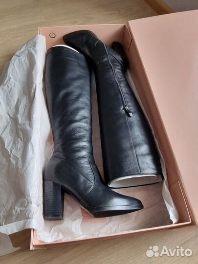 Сапоги кожаные зимние женские Эконика