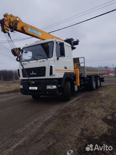 Бортовой грузовик МАЗ 6312 с КМУ Витстройтехмаш, 2014