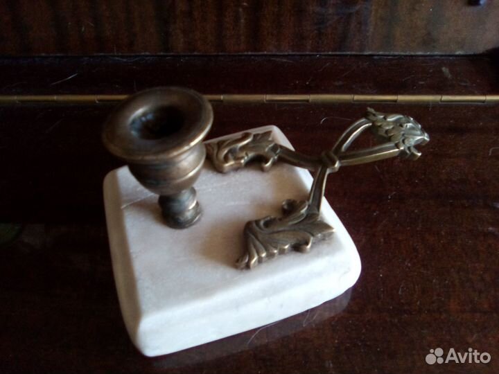 Старинный подсвечник Бронза 19 век Россия