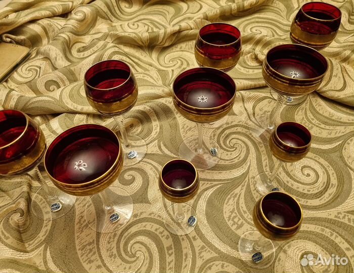 Бокалы bogemia/rona гранат 