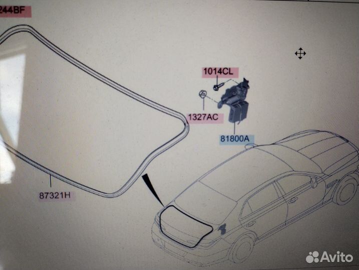 81200D2500 Привод открытия багажника Genesis G90