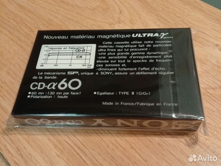 Аудиокассета Sony cd alpha