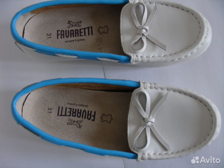 Мокасины для девочек кожаные