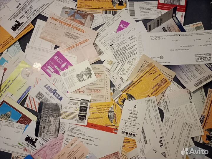 Билеты в коллекцию театры, музеи, концерты 150 шт