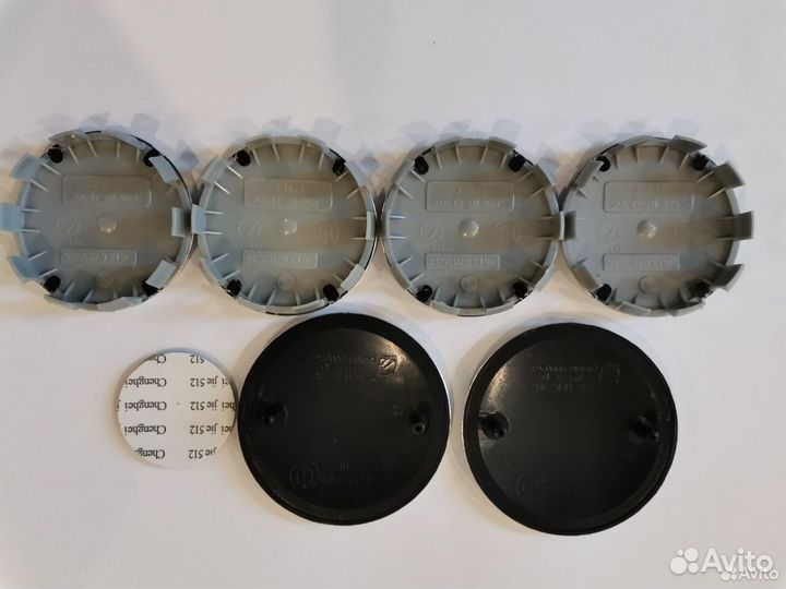 Комплект эмблем BMW Чёрный Black с хромом