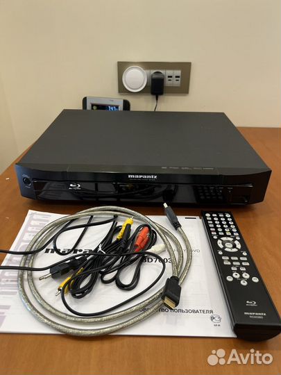 Blu-ray плеер marantz BD7003, пульт, кабели