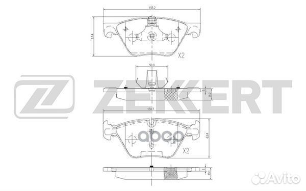 Колодки торм. диск. передн. BMW 5 (F10 F11) 10