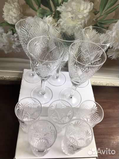 Фужеры, стаканы хрусталь СССР