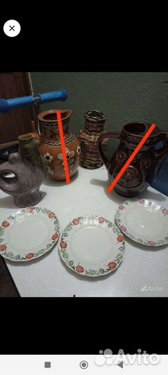 Вазы, графины, кувшины, стаканы СССР, крынки