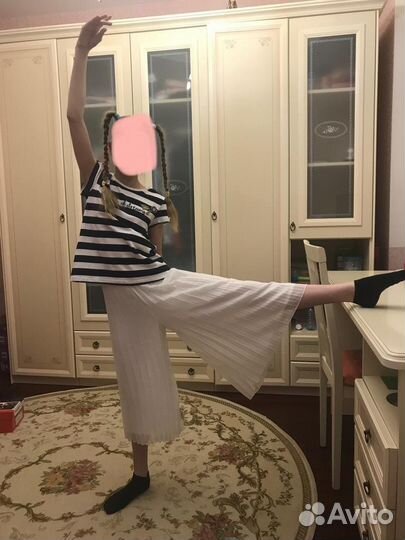 Кюлоты гофрированные на девочку 140-146