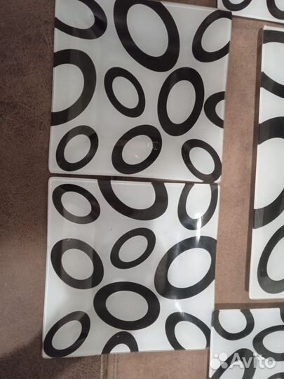 Набор тарелок для торта (стекло)