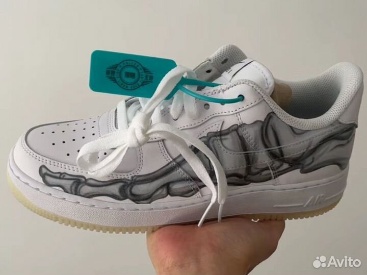 Nike Air Force 1 QS Skeleton white(Оригинал)