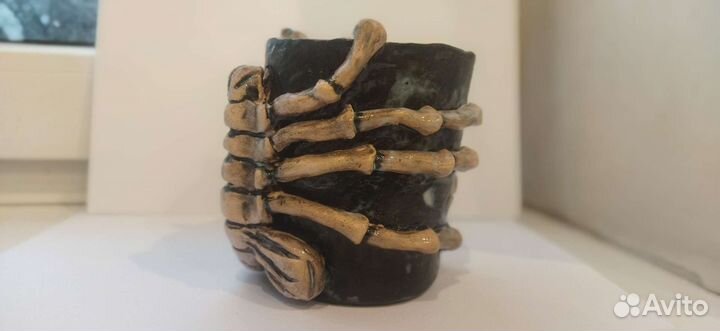 Глиняная кружка с ксеноморфом керамика