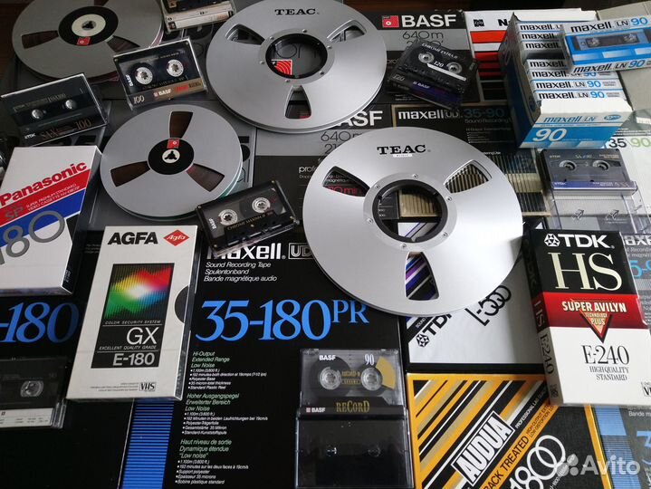 Запись на кассеты, катушки, видеокассеты