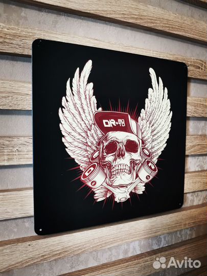 Декор на стену табличка металлическая Moto