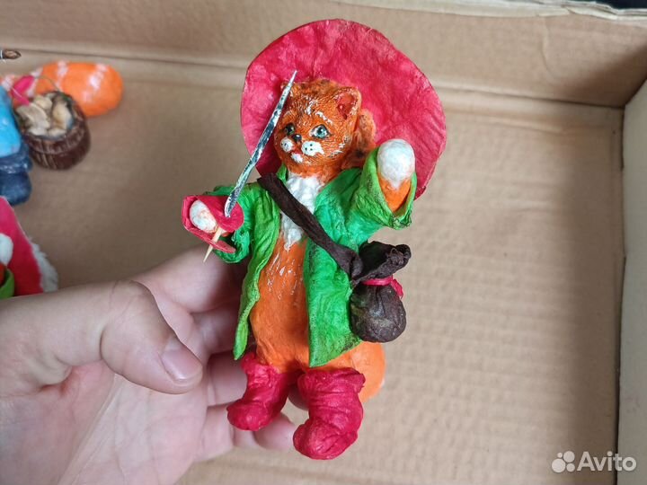 Ватные елочные игрушки