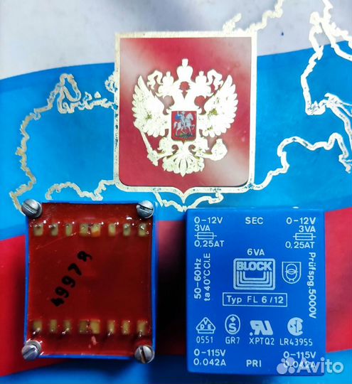 Трансформатор PCB Block Typ FL 6 Вт 2х12 В