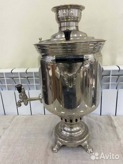 Самовар жаровый. банка. тула. никель. 1950-Е. 8 л