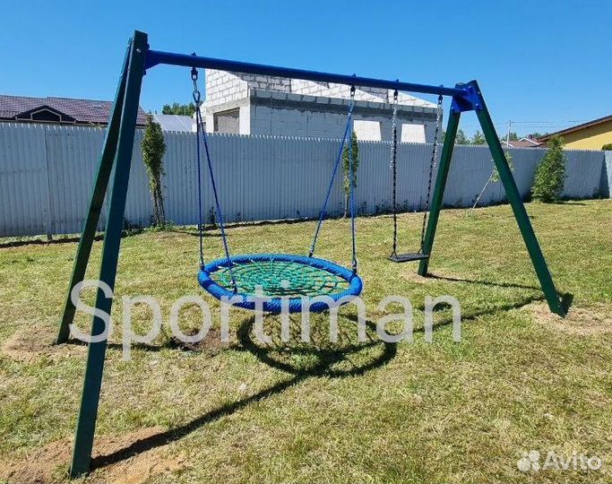 Каркас металлический на двое качелей 
