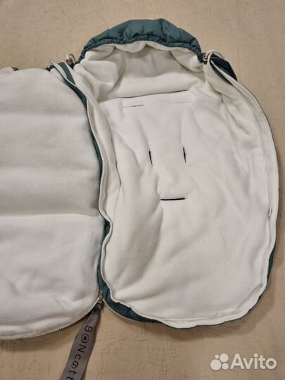 Зимний конверт в коляску с муфтами