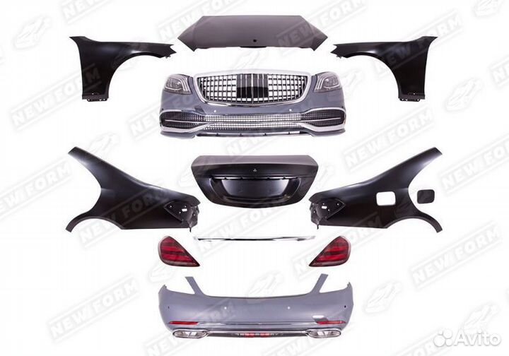 Комплект рестайлинга в 222 Mercedes S class W221