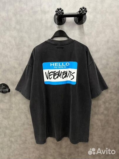 Vetements футболка оверсайз варенка (Hello my name