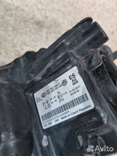 Фара галогеновая Volkswagen Polo 5 2009-2021