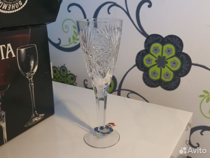 Набор рюмок богемия и хрустальных бокалов