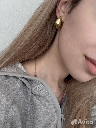 Серьги гвоздики капли