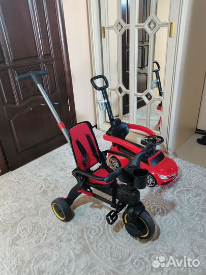 Детская машинка каталка с ручкой