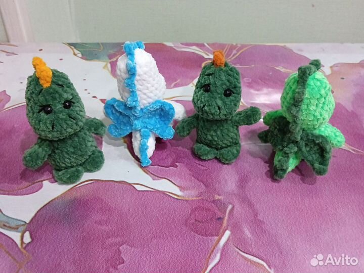 Вязаные дракончики