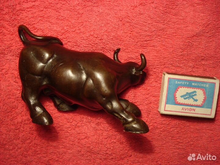 Банковский Бык США Козерог Телец 12 см из Бронзы