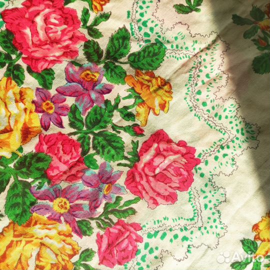 Павловопосадский платок ппд 101 Ручная набойка