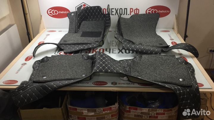 3D Коврики Geely Салон Багажник из Экокожи