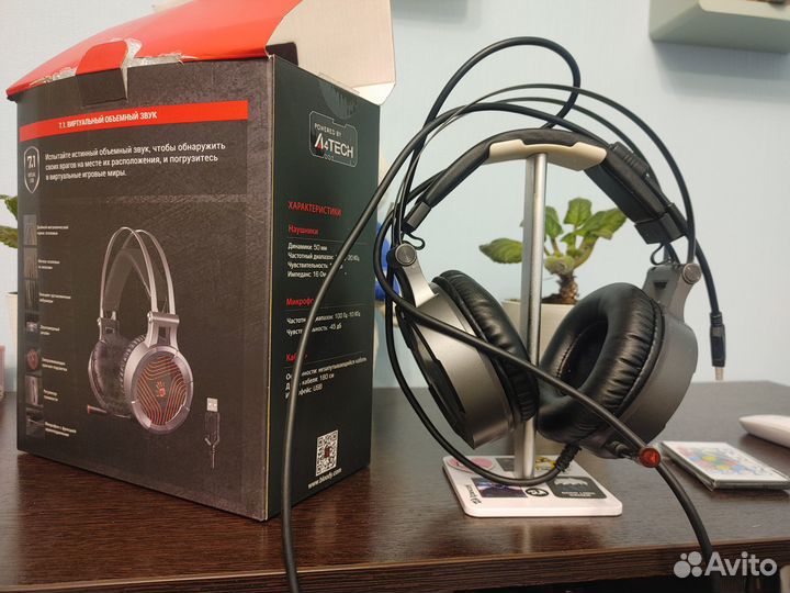 Игровые наушники USB A4tech G530