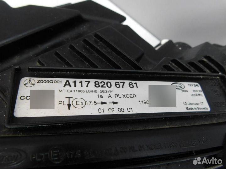 Фара левая Mercedes-Benz CLA-Class