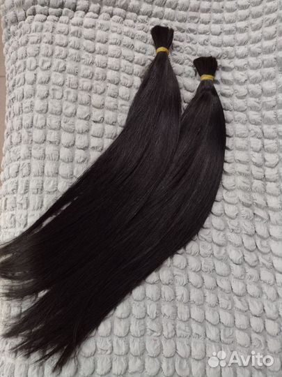 Волосы для наращивания 60 см черные