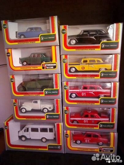 Большой ассортимент моделей 1:43 СССР и России