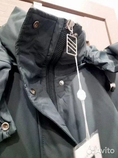 Пуховик женский длинный с капюшоном новый