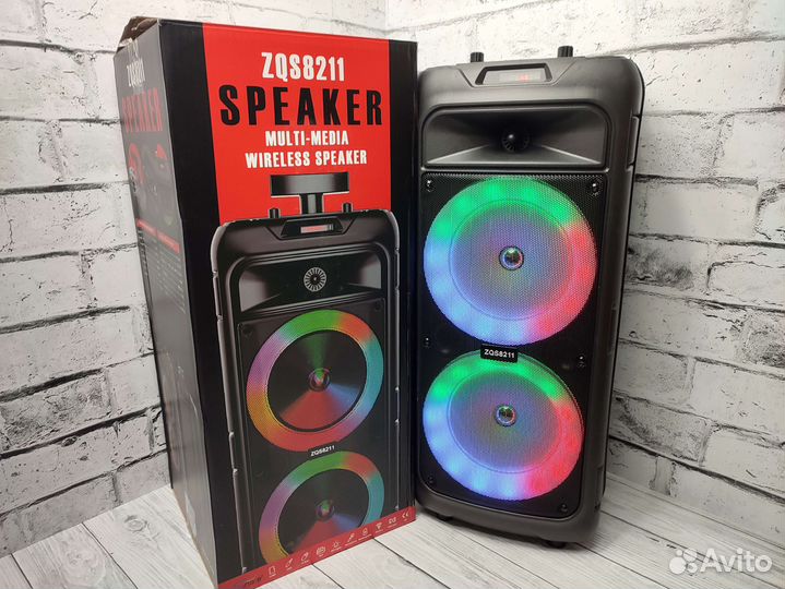 Мощная и большая колонка с караоке, новая