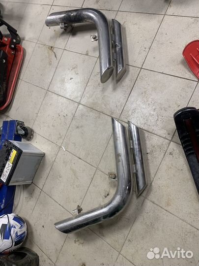 Защита заднего бампера из нержавейки