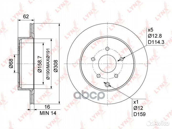 Диск тормозной nissan murano/infiniti FX35/FX45