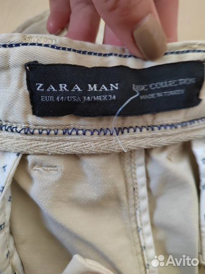 Брюки мужские бежевые Zara р 52