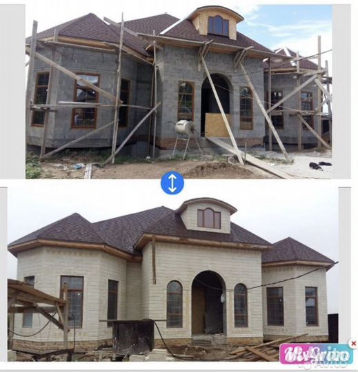 Фасады, облицовки кавказским камнем