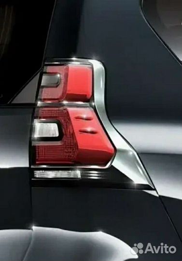 Хром накладки на задние фонари для Toyota LC 150