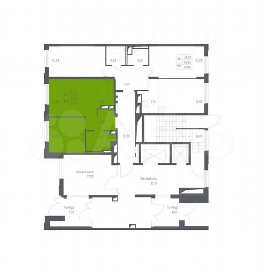 2-к. квартира, 37,7 м², 1/13 эт.