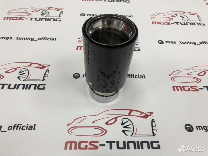 Насадка на выхлоп BMW M карбон одинарная 89 мм